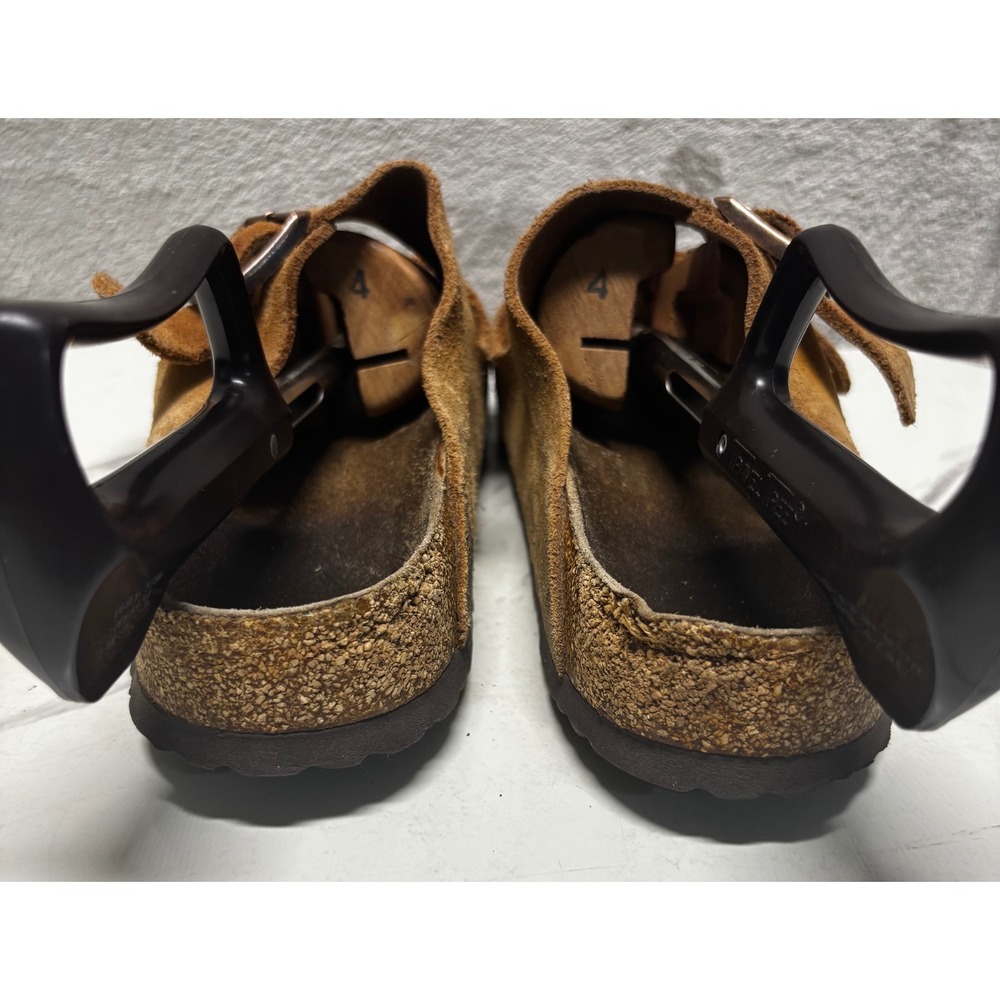 Birkenstock Arizona Sandals Mens 10 42 Brown Good Suede Two Strap Slide Germany - Picture 7 of 7